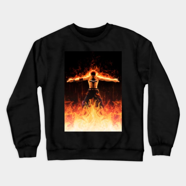 Fire Pirate power Crewneck Sweatshirt by mcashe_art